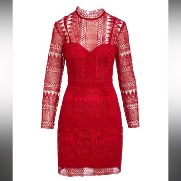 Lumier by Bariano crimson red dress size L - Picture 1 of 7